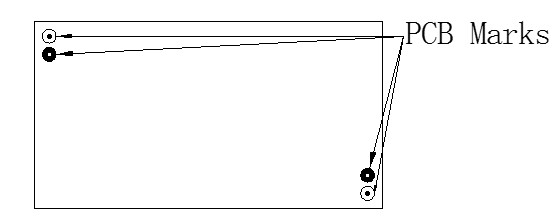 在有貼片的PCB板上，為提高貼片元件的貼裝的準(zhǔn)確性，一般要求在貼片層對(duì)角端放置兩個(gè)校正標(biāo)記(MarkS)點(diǎn)