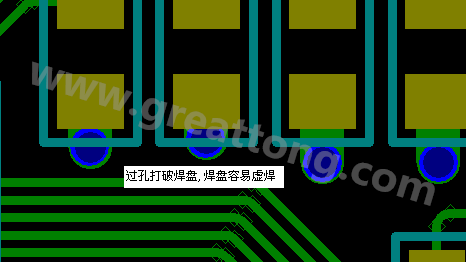 PCB設(shè)計案例分析：過孔破焊盤，造成SMT虛焊