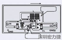 圖2：升壓電路的PCB設(shè)計(jì)示例。