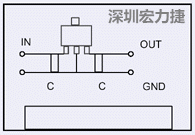 圖3：降壓電路的PCB設(shè)計(jì)示例。