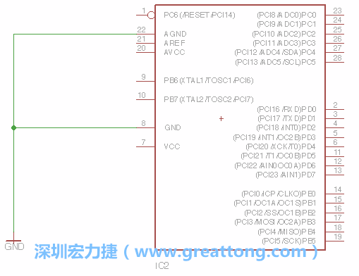 排針的用途是連接微控制器的輸出和輸入，它提供了一個平臺給焊線和針腳。