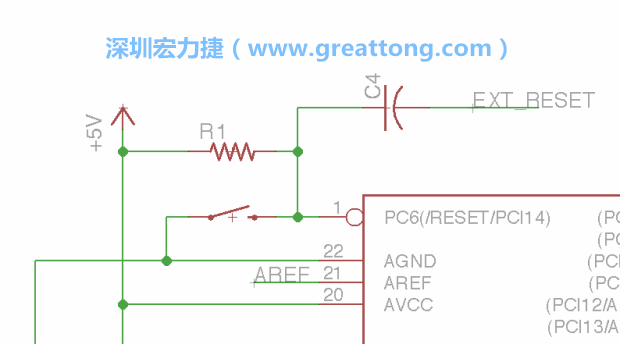 很多PCB設(shè)計者的設(shè)計不符合人體工學(xué)，他們使用很小的按鈕、不方便的元件配置和難以解讀的標(biāo)簽，千萬不要變成這樣！這次我們的設(shè)計有一個大小合適的重置按鈕（reset button）和可以清楚辨認(rèn)是否已經(jīng)接上電源的LED指示燈。