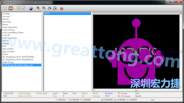 目前這個(gè)Library IT_robot_logo_new.mod 只有一個(gè)footprint。如何增加更多footprint 到這個(gè)library 中呢?