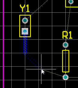  圖26 手動(dòng)布線檢查文檔工作區(qū)底部的層標(biāo)簽。